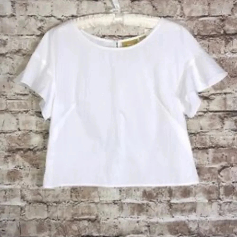 Anthropologie Plus Cotton White Top size 1X